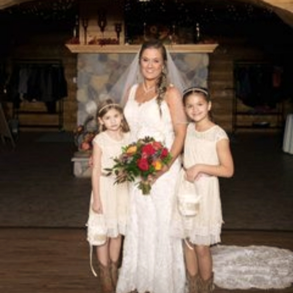 2 Complete Flower Girl Outfits ***Dresses, Boots, Baskets*** see description
